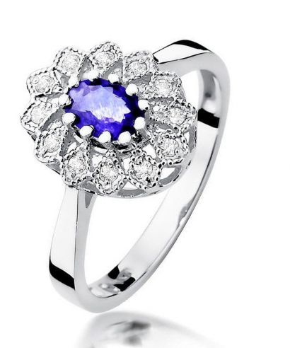 Bonore - Fehér Arany 585 - Tanzanit 0,4 ct gyűrű
