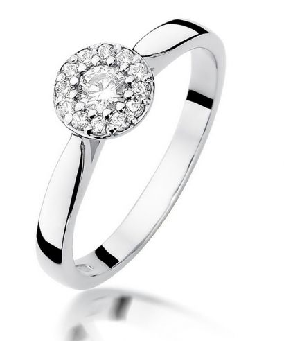 Bonore - Fehér Arany 585 - Gyémánt 0,12 ct gyűrű