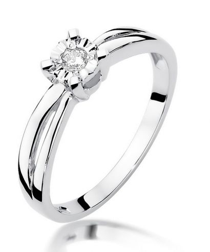 Bonore - Fehér Arany 585 - Gyémánt 0,08 ct gyűrű