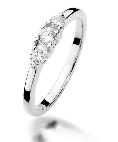 Bonore - Fehér Arany 585 - Gyémánt 0,15 ct gyűrű