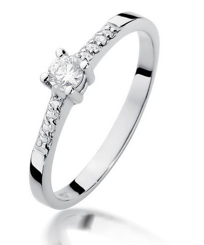Bonore - Fehér Arany 585 - Gyémánt 0,15 ct gyűrű