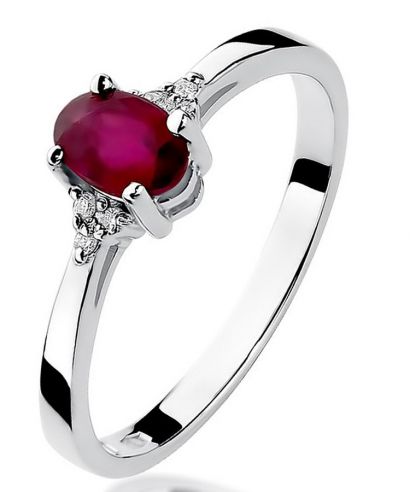 Bonore - Fehér Arany 585 - Rubin 0,6 ct gyűrű