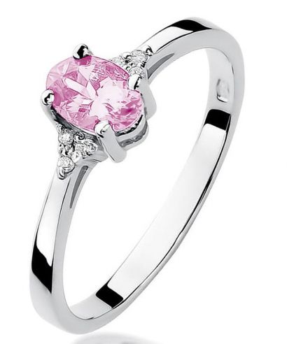 Bonore - Fehér Arany 585 - Rózsaszínű Topáz 0,5 ct gyűrű