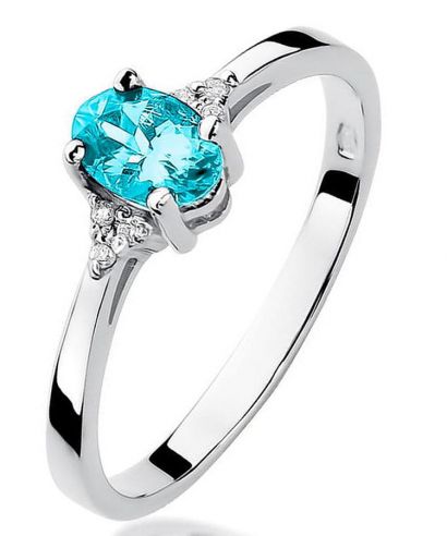 Bonore - Fehér Arany 585 - Topáz 0,5 ct gyűrű