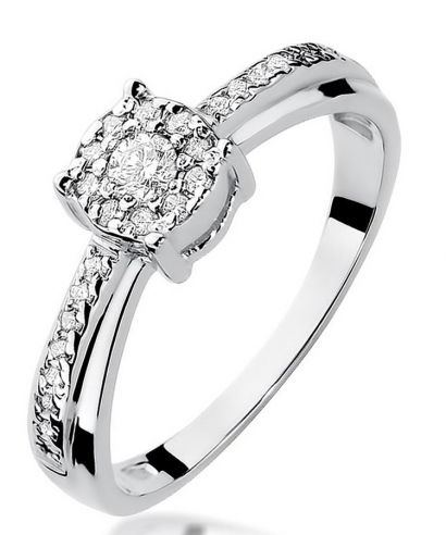 Bonore - Fehér Arany 585 - Gyémánt 0,08 ct gyűrű