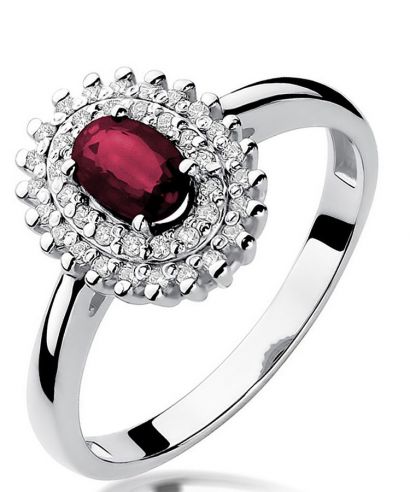 Bonore - Fehér Arany 585 - Rubin 0,6 ct gyűrű