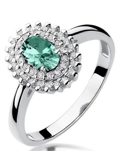 Bonore - Fehér Arany 585 - Smaragd 0,4 ct gyűrű