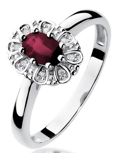 Bonore - Fehér Arany 585 - Rubin 0,6 ct gyűrű