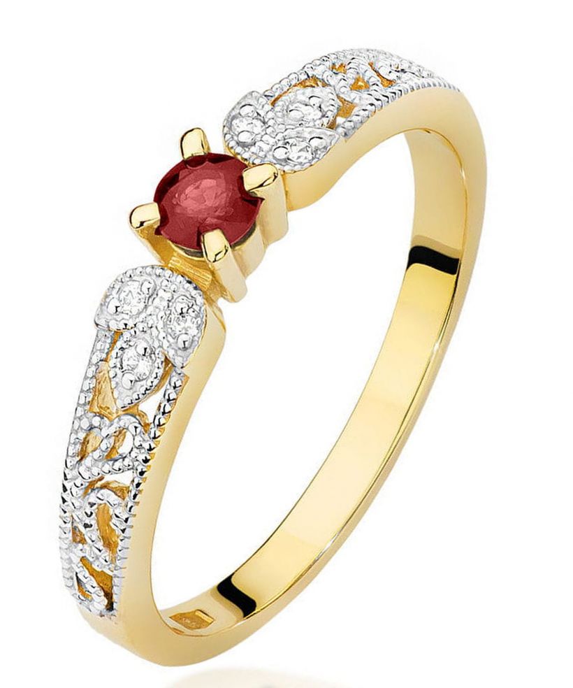 Bonore - Arany 585 - Rubin 0,1 ct gyűrű