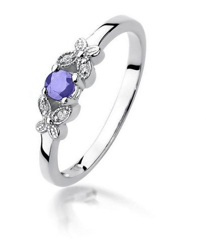 Bonore - Fehér Arany 585 - Tanzanit 0,15 ct gyűrű