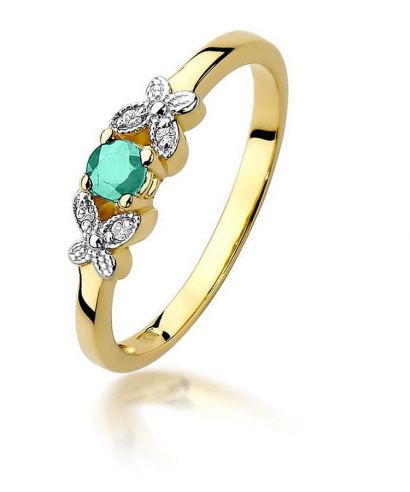 Bonore - Arany 585 - Smaragd 0,15 ct gyűrű