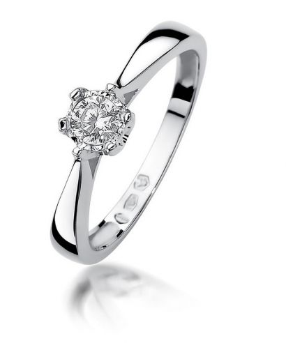 Bonore - Fehér Arany 585 - Gyémánt 0,2 ct gyűrű