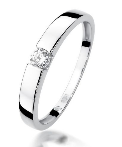 Bonore - Fehér Arany 585 - Gyémánt 0,12 ct gyűrű