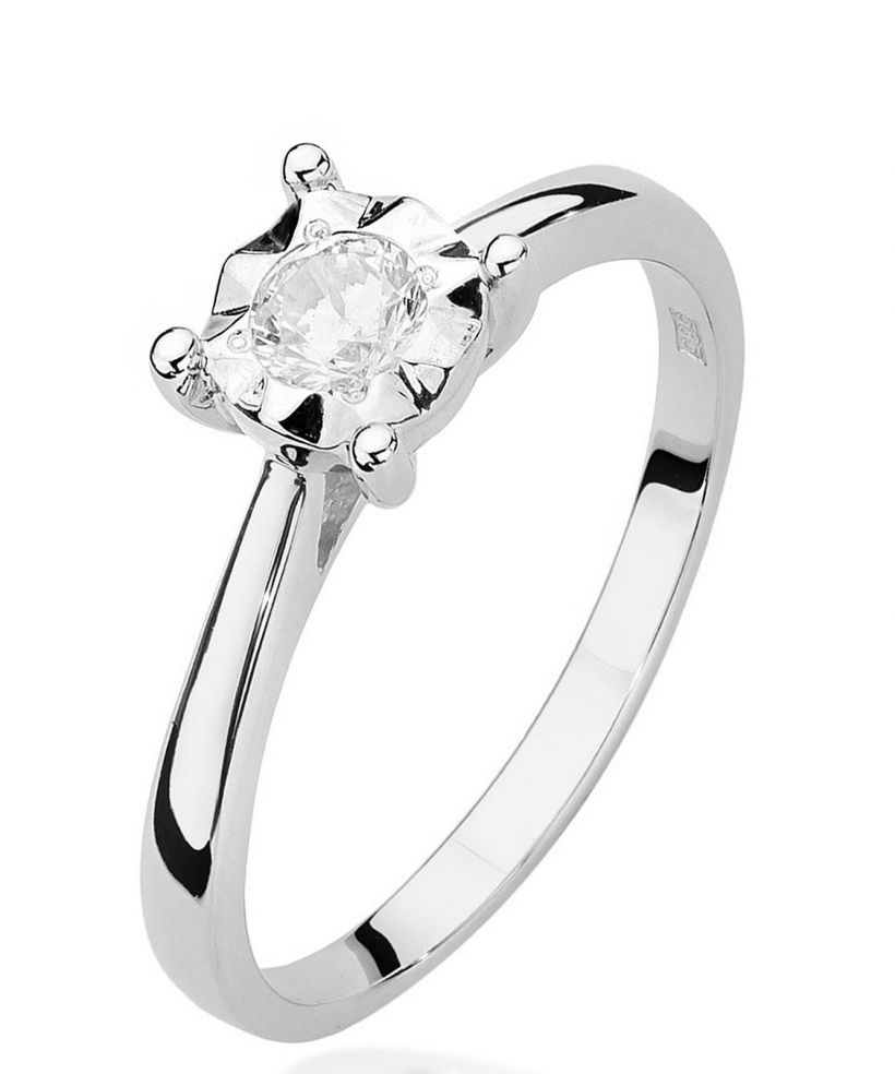 Bonore - Fehér Arany 585 - Gyémánt 0,2 ct gyűrű