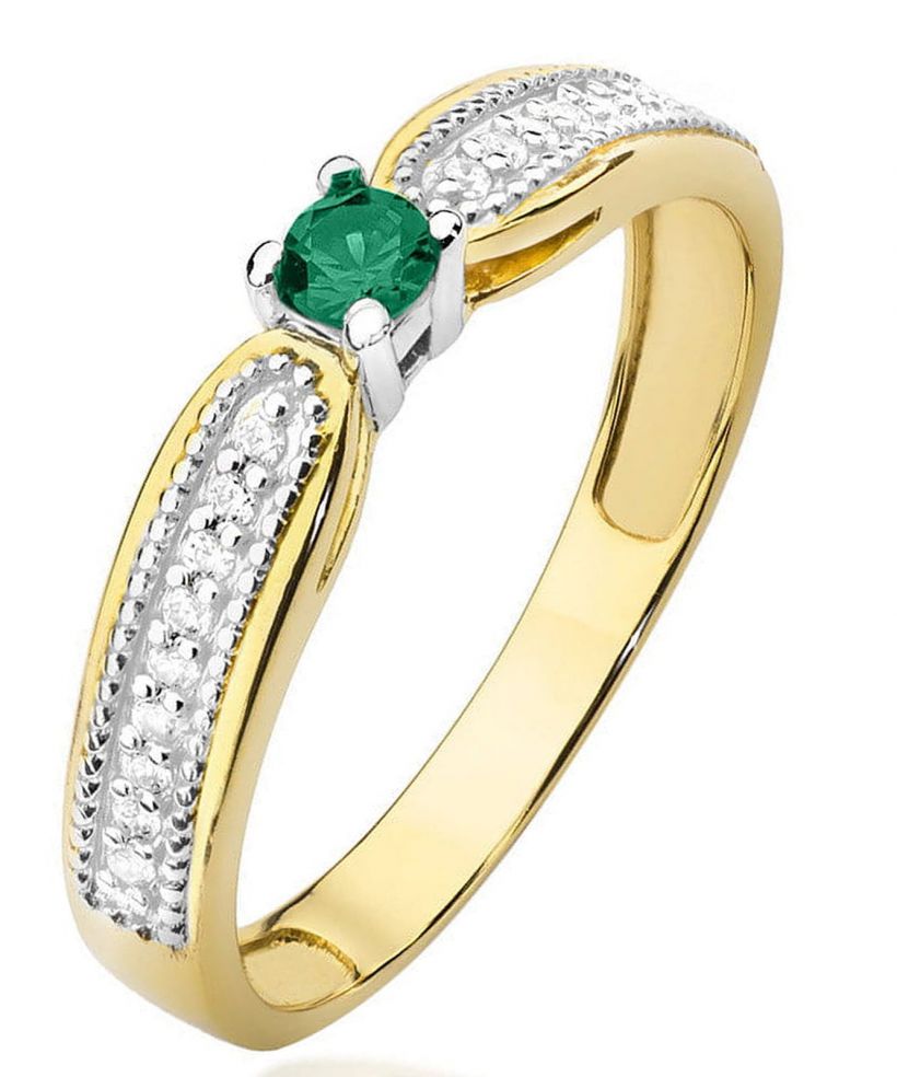 Bonore - Arany 585 - Smaragd 0,15 ct gyűrű