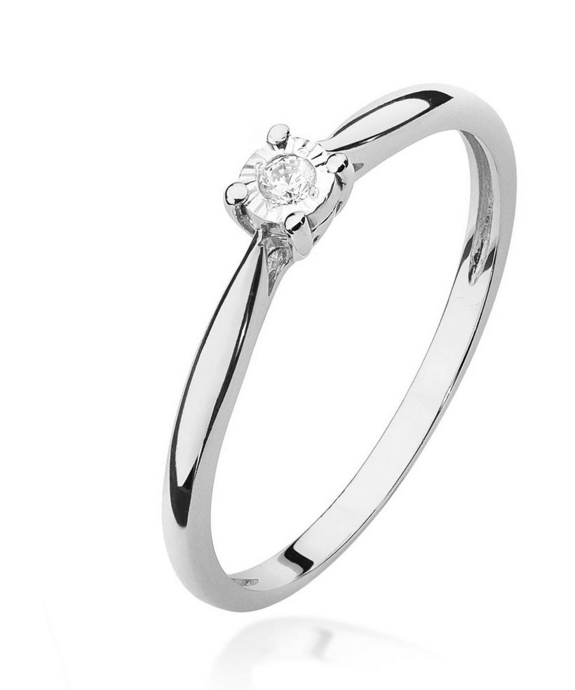 Bonore - Fehér Arany 585 - Gyémánt 0,03 ct gyűrű