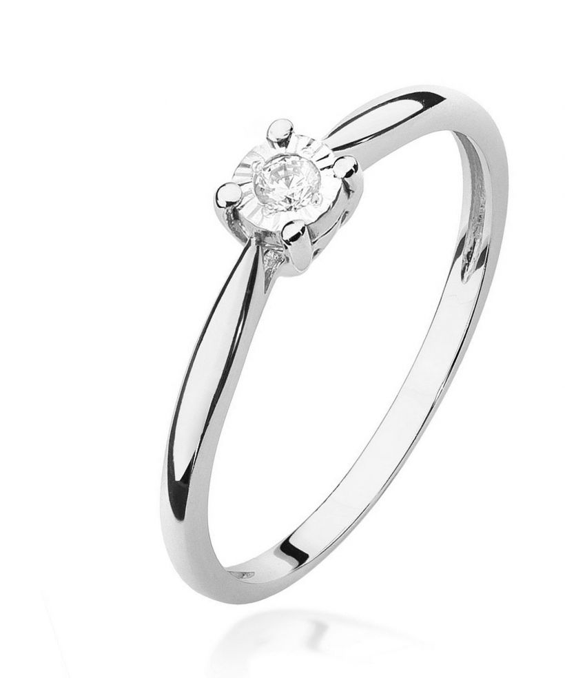 Bonore - Fehér Arany 585 - Gyémánt 0,08 ct gyűrű