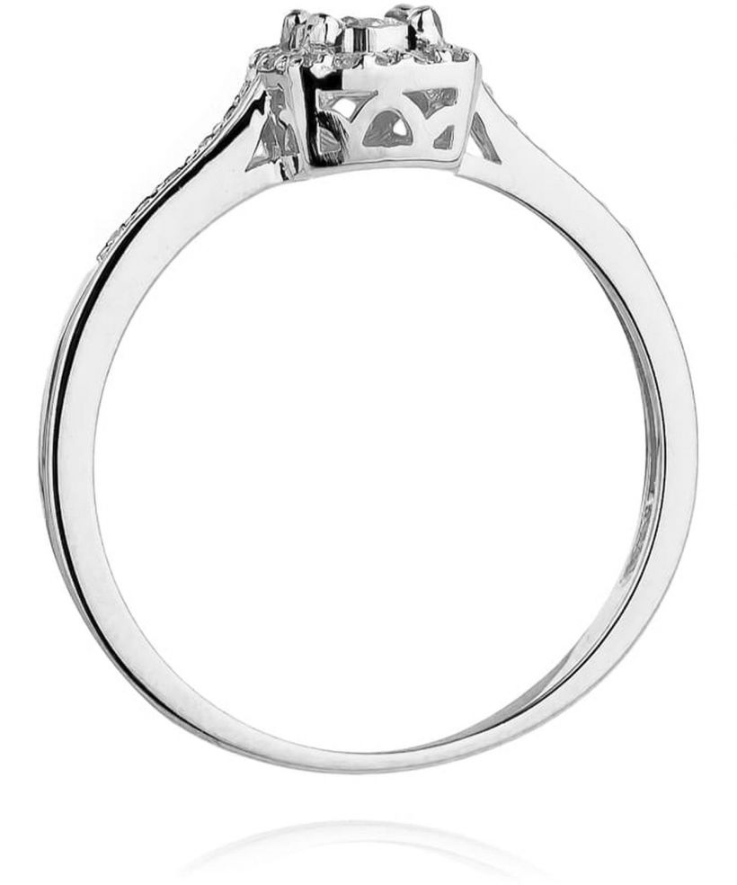 Bonore - Fehér Arany 585 - Gyémánt 0,08 ct gyűrű