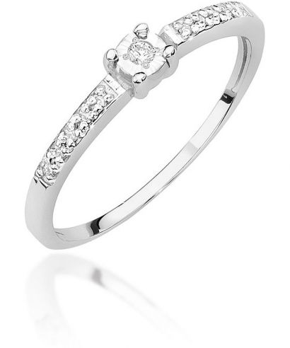 Bonore - Fehér Arany 585 - Gyémánt 0,02 ct gyűrű