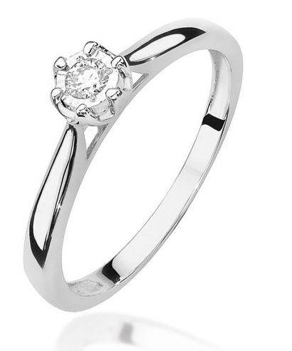 Bonore - Fehér Arany 585 - Gyémánt 0,08 ct gyűrű