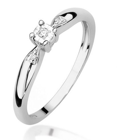 Bonore - Fehér Arany 585 - Gyémánt 0,02 ct gyűrű