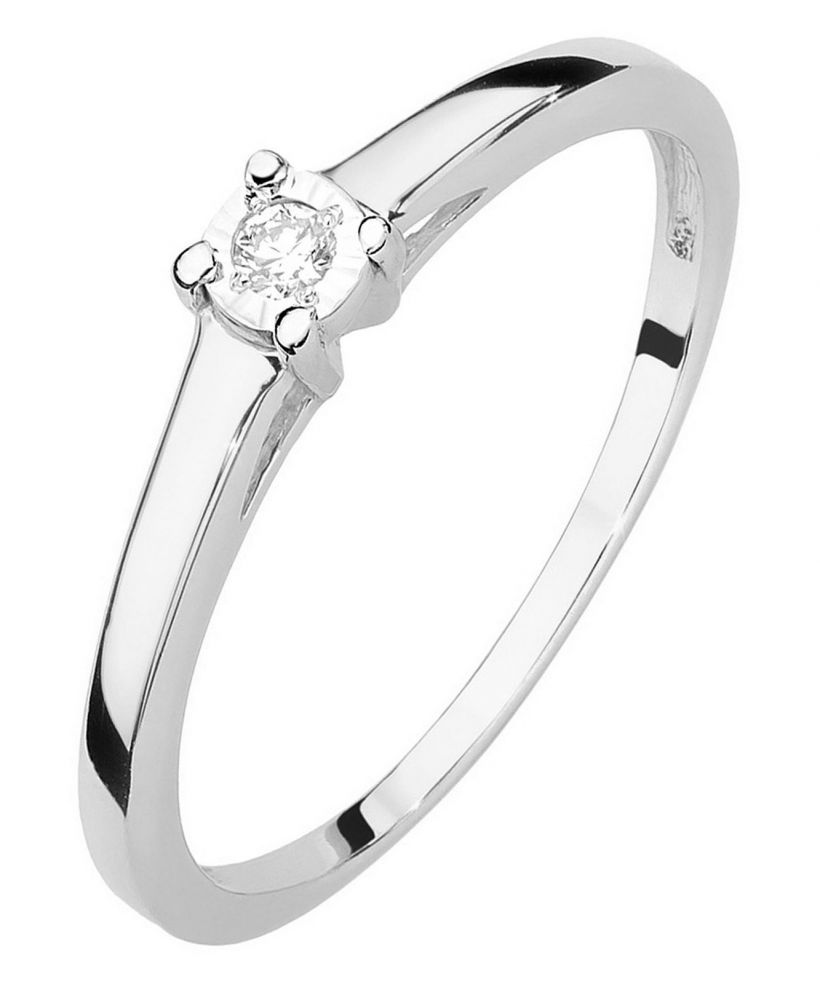 Bonore - Fehér Arany 585 - Gyémánt 0,03 ct gyűrű