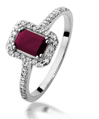 Bonore - Fehér Arany 585 - Rubin 0,8 ct gyűrű