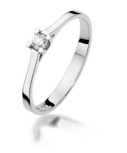 Bonore - Fehér Arany 585 - Gyémánt 0,09 ct gyűrű