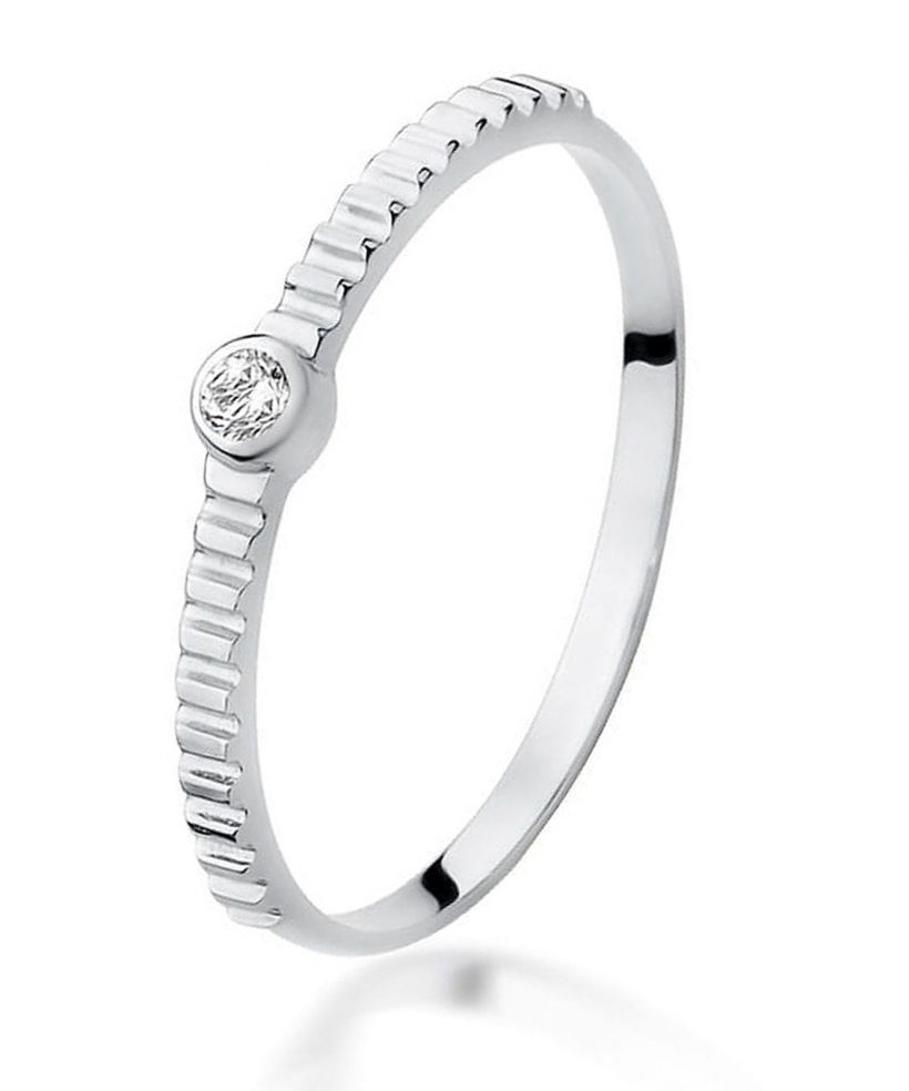 Bonore - Fehér Arany 585 - Gyémánt 0,04 ct gyűrű
