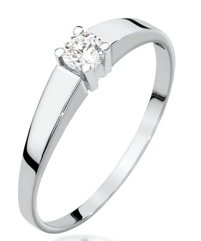 Bonore - Fehér Arany 585 - Gyémánt 0,2 ct gyűrű
