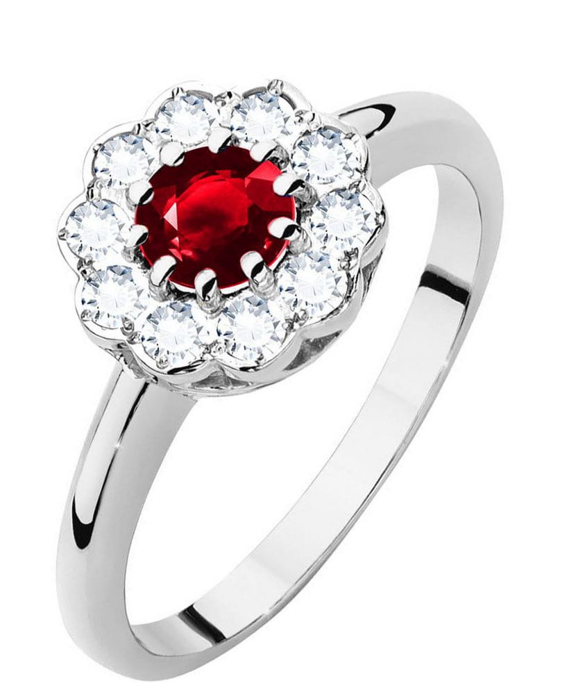 Bonore - Fehér Arany 585 - Rubin 0,6 ct gyűrű