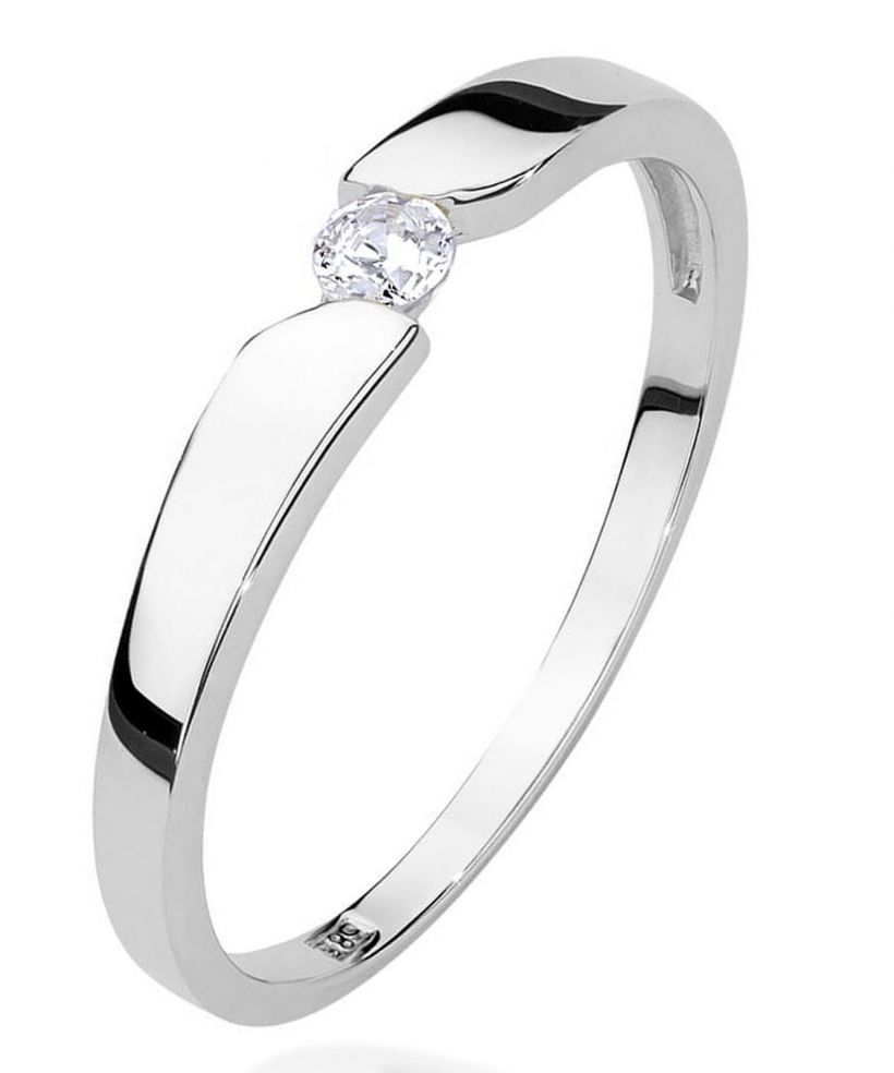 Bonore - Fehér Arany 585 - Gyémánt 0,08 ct gyűrű