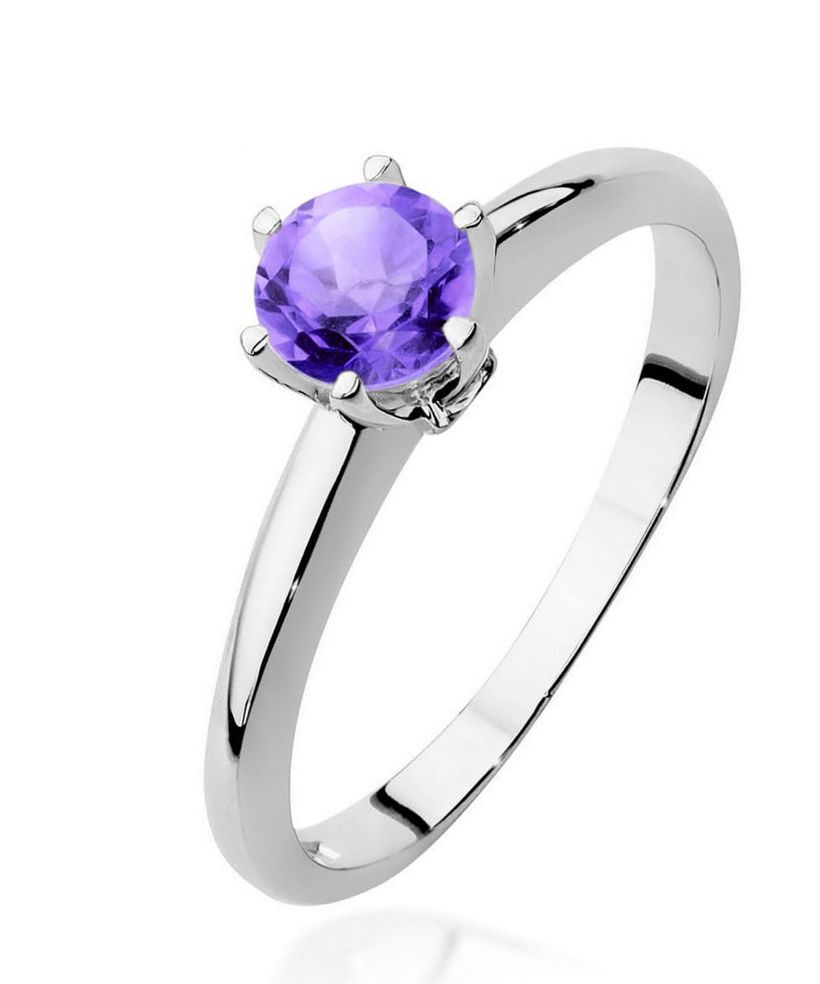 Bonore - Fehér Arany 585 - Ametiszt 0,5 ct gyűrű