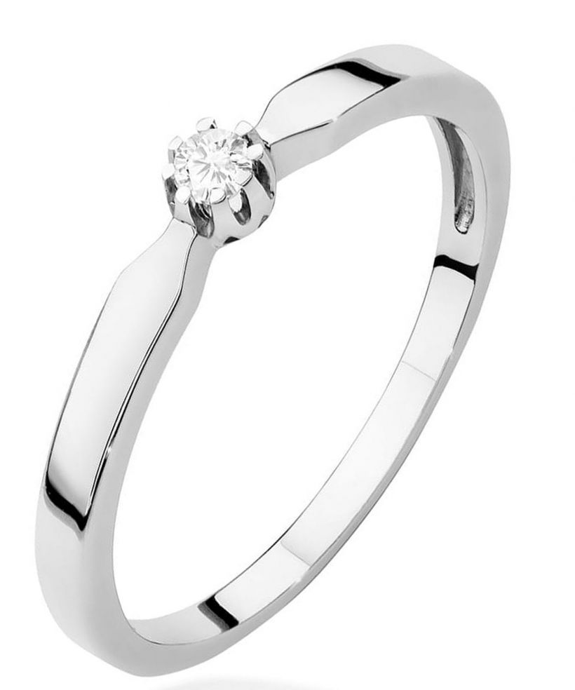 Bonore - Fehér Arany 585 - Gyémánt 0,04 ct gyűrű