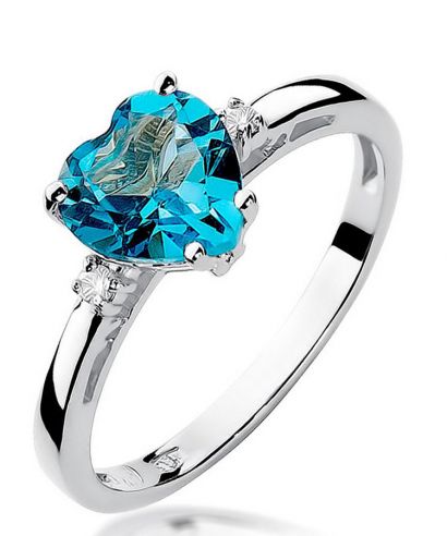 Bonore - Fehér Arany 585 - Topáz 1,2 ct gyűrű