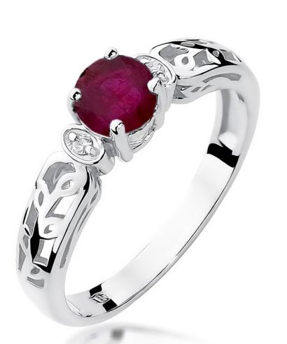 Bonore - Fehér Arany 585 - Rubin 0,6 ct gyűrű