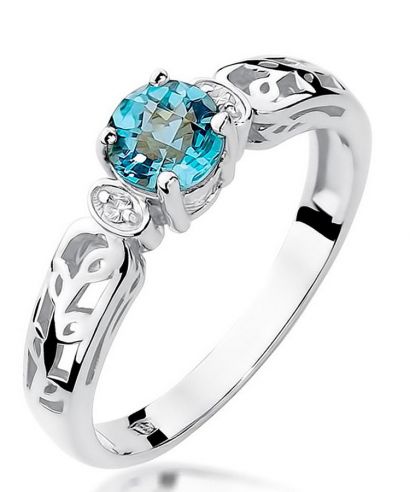 Bonore - Fehér Arany 585 - Topáz 0,5 ct gyűrű