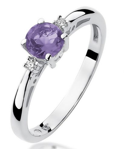 Bonore - Fehér Arany 585 - Ametiszt 0,5 ct gyűrű