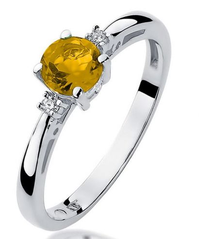 Bonore - Fehér Arany 585 - Citrin 0,5 ct gyűrű