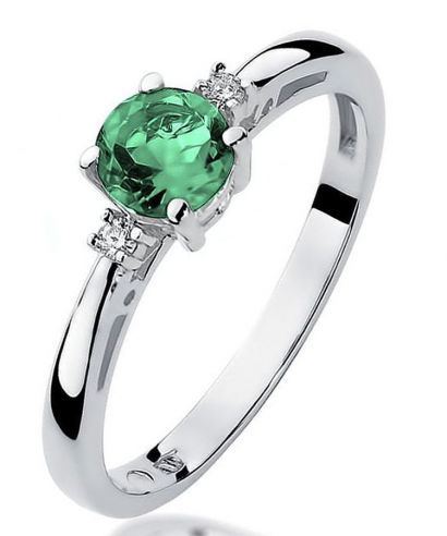 Bonore - Fehér Arany 585 - Smaragd 0,5 ct gyűrű