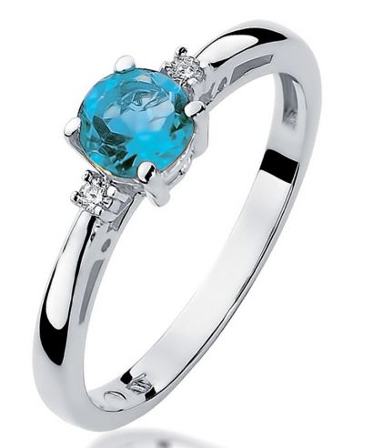Bonore - Fehér Arany 585 - Topáz 0,5 ct gyűrű