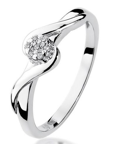 Bonore - Fehér Arany 585 - Gyémánt 0,04 ct gyűrű
