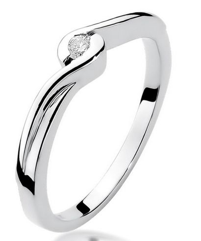 Bonore - Fehér Arany 585 - Gyémánt 0,05 ct gyűrű