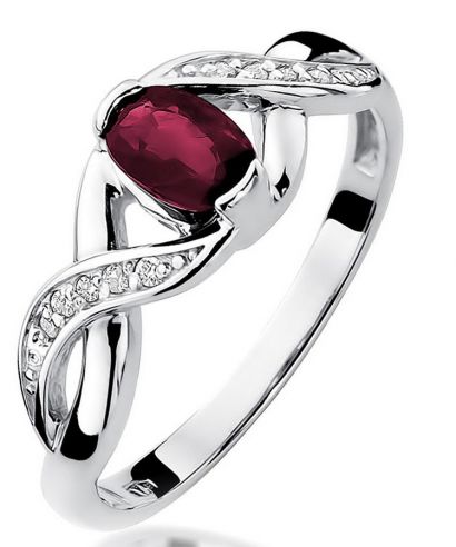 Bonore - Fehér Arany 585 - Rubin 0,6 ct gyűrű