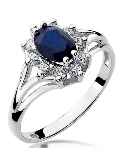 Bonore - Fehér Arany 585 - Zafír 0,9 ct gyűrű