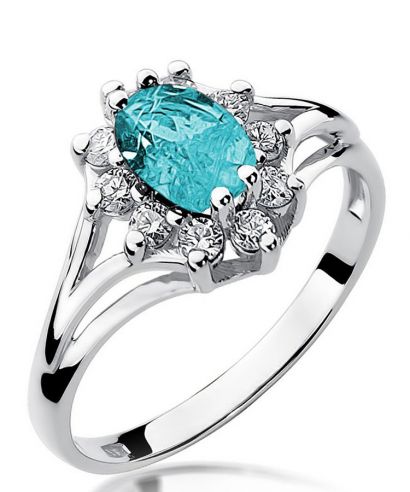 Bonore - Fehér Arany 585 - Topáz 0,9 ct gyűrű