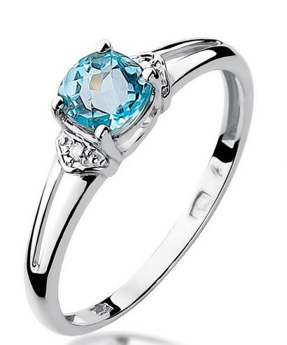 Bonore - Fehér Arany 585 - Topáz 0,7 ct gyűrű