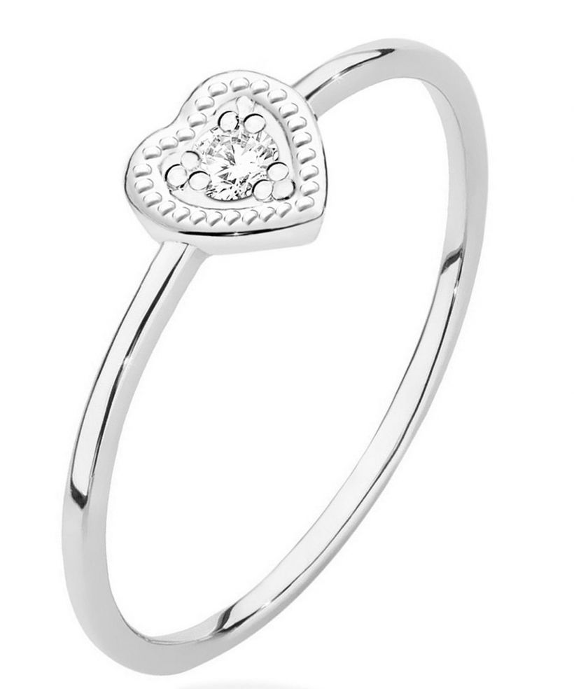 Bonore - Fehér Arany 585 - Gyémánt 0,02 ct gyűrű