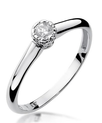 Bonore - Fehér Arany 585 - Gyémánt 0,13 ct gyűrű