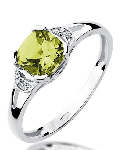 Bonore - Fehér Arany 585 - Olivin 1 ct gyűrű